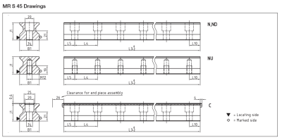 Рельс SCHNEEBERGER MRS-45-N-G1-KS-R1-1300-20-20-CN