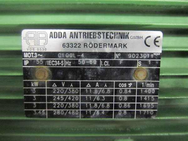 двигатель adda antriebstechnik gmbh 63322 rodermark Three-phase Squirrel-cage brake-motor MSB 112L - 2